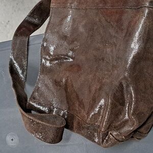 La Dolcevita Leather Brown Tote Bag